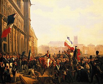 The Arrival of the Duke of Orleans at the Hôtel de Ville by Charles-Philippe Larivière, 1837