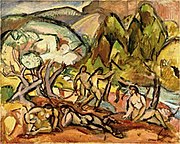 Othon Friesz, Landscape with Figures, 1909, oil on canvas, 65 × 83 cm