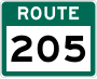 Route 205 marker