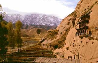 Nan Shan bei den buddhistischen Grotten von Mati Si, Gansu