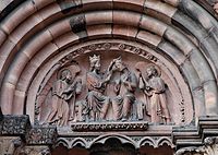 Straßburger Münster, Südportal, Marienkrönung, um 1220