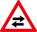 Two way Traffic crossroad