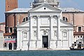 Halbsäulen-Postamente an der Fassade von San Giorgio Maggiore in Venedig, 16. Jahrhundert