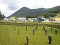 Blick vom Soldatenfriedhof auf die Passhöhe