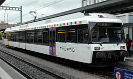 GTW RABe 526 686-1 op 23 juni 2009 te Weinfelden