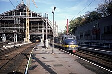 Mat '57 Beneluxtreinstel te Antwerpen Centraal.