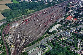 Gleisanlage des Rangierbahnhofes in Vorhalle – Luftbild, 2008