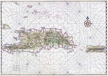1639 Hispaniola map