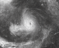 Section of an ATS-1 satellite image showing Hurricane Monica,(September 2, 1971)