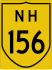 National Highway 156 marker