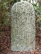 Otto Roos (1887–1945) Bildhauer, Maler. Grab auf dem Friedhof am Hörnli