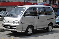 Front-side shot of a first generation Perodua Rusa EX (1.3), in Kajang, Selangor, Malaysia.