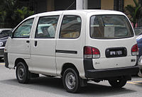 Rear-side shot of a first generation, second facelift Perodua Rusa (commercial variant), in Serdang, Selangor, Malaysia.