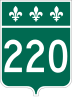 Route 220 marker