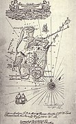 Karte der Schatzinsel von Robert Louis Stevenson