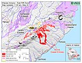 Karte der östlichen Grabenzone des Kīlauea am 20. Mai