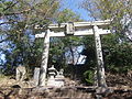 Hinoe Jinja located on the site of the tenshu