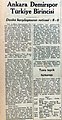 27 Mayıs 1947 tarihli Ulus gazetesinde Türkiye Futbol Birinciliği maçları haberi.