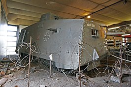 Replica van de A7V Wotan in Pantsermuseum Munster