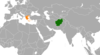 Location map for Afghanistan and Greece.