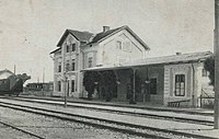 Bahnhof Prijedor auf einer alten Postkarte