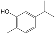 Structuurformule van carvacrol