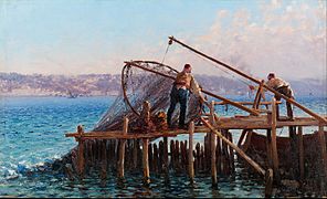 "Balıkçılar", Fausto Zonaro, 19. yüzyıl .