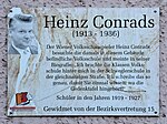 Heinz Conrads - Gedenktafel