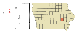 Location of Ladora, Iowa