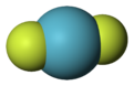 Spacefill model of krypton difluoride