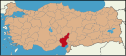 Adana'nın Türkiye'deki konumu