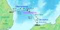 Distances. Liancourt Rocks are located at 37°14′N, 131°52′E and Ulleungdo appears at 37°30′N, 130°52′E, west of Liancourt Rocks.