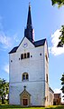 Kirche mit Ausstattung, Einfriedungsmauer und Kirchhofstor mit zwei Laternen, sechs Grabmale und Laterne auf dem Kirchhof (Einzeldenkmale zu ID-Nr. 09305685)