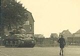 Amerikaanse tank van de Old Hickory-divisie op de Heerderweg, sept. 1944