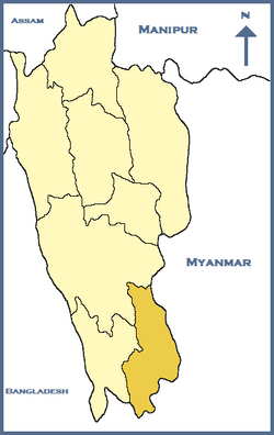 Mizoram میں محل وقوع