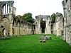 The nave of Netley Abbey looking west from the crossing