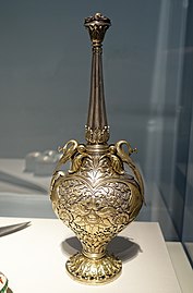 Rosewater sprinkler. Silver and gold. India, c. 1775-1800