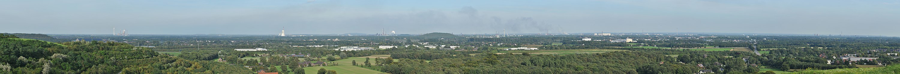 Westelijk Ruhrgebied, links Wesel, Voerde en Walsum, rechts Moers