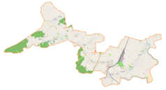 Mapa konturowa gminy Żurawica, na dole po prawej znajduje się punkt z opisem „Bolestraszyce”