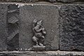 Carving of Ganesha etched on the stone wall