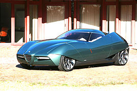 "View from the left front side of the 2008 Bertone Alfa Romeo BAT 11"