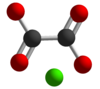 The ball-and-stick model of calcium oxalate