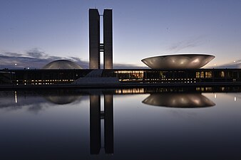 Het gebouw van het Nationaal Congres van Brazilië, het paleis Palácio do Congresso Nacional