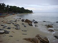 Rock formations along the shoreline (north of Baler along the Dicadi highway)