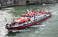 Feuerlöschboot auf dem Rhein in Basel (Schweiz)