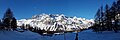 Blick vom Fextal im Winter auf Piz Lagrev / Piz Materdel