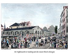 II 7 Der Hopfenmarkt in Hamburg vor dem großen Brande (vgl. auch III 19)