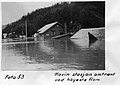 Hovin stasjon under flommen 24. august 1940.