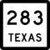 State Highway 283 marker