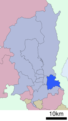 Lokasi Yamashina di kota Kyōto